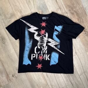 CM Punk Chicago Flag WWE T Shirt Mens 3XL